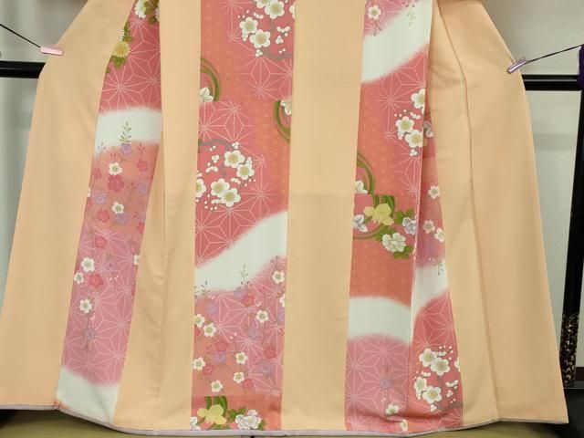 平和屋本店■極上　洗える最高級着物　＜英＞はなぶさ謹製　小紋　花間道　逸品　DZAB0855kh5 平和屋本店□極上 洗える最高級着物 ＜英＞はなぶさ謹製 小紋 花間道