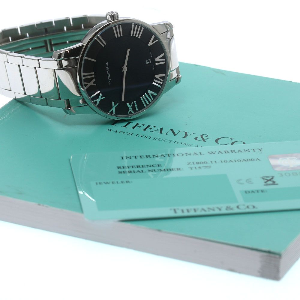 美品 ティファニーTIFFANY&CO アトラスドーム デイト腕時計 箱 411 美品 ティファニーTIFFANY&CO アトラスドーム デイト腕時計 箱 411