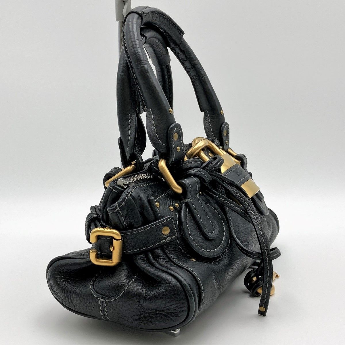 クロエ Chloe パディントン レアバッグ 黒 ブラック 正規品本物 美品CHANELのミニハンドバッグ