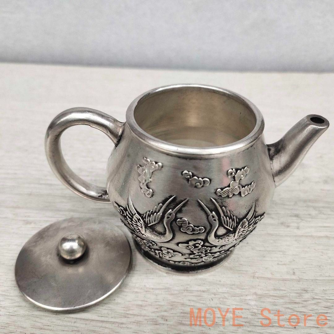 銅器 仙鶴銚子茶壺 茶道具 煎茶器 装飾品 工芸品 置物 - メルカリ