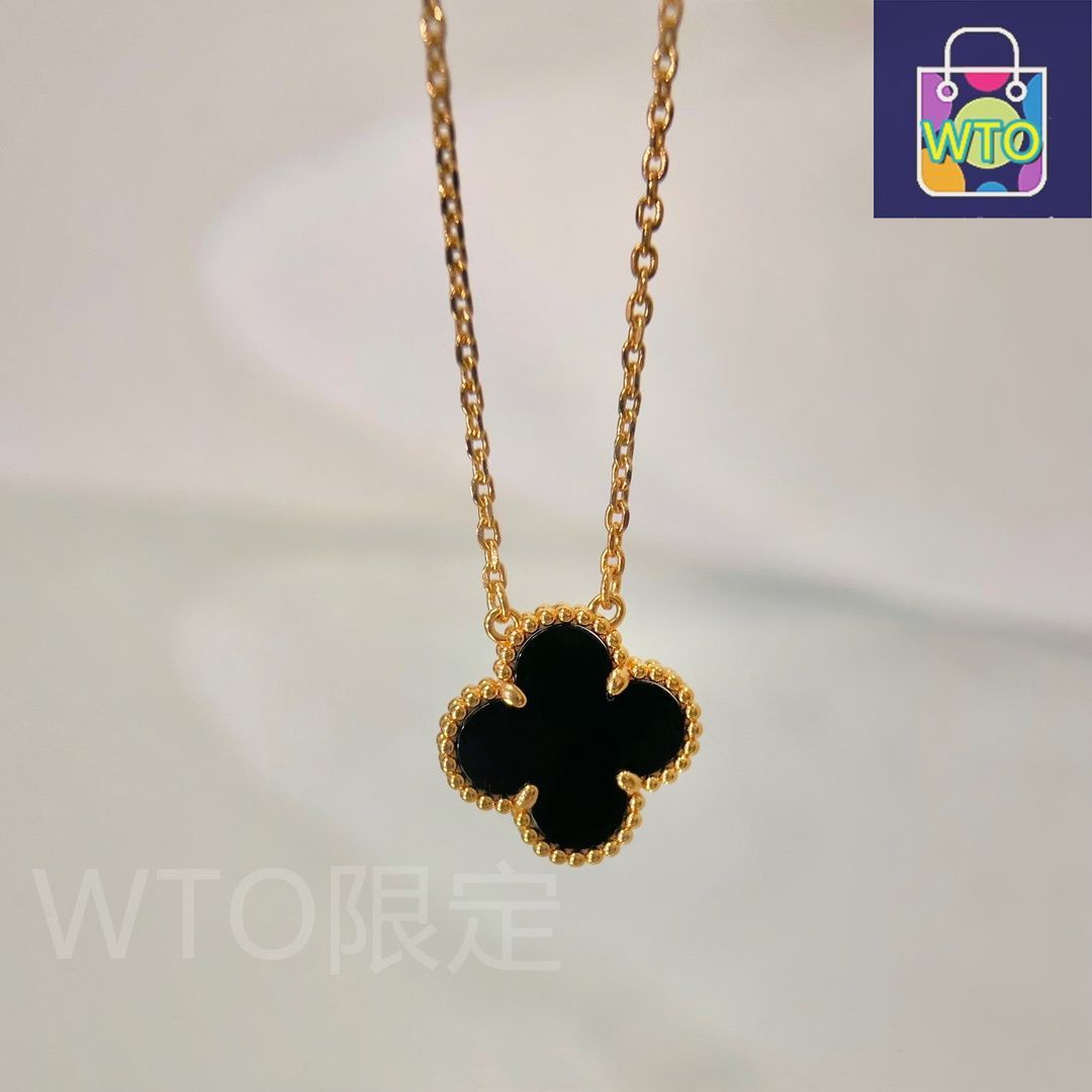 ゆい　ヴィンテージアルハンブラ ペンダント　オニキス ヴィンテージ アルハンブラ ペンダント 18K イエローゴールド