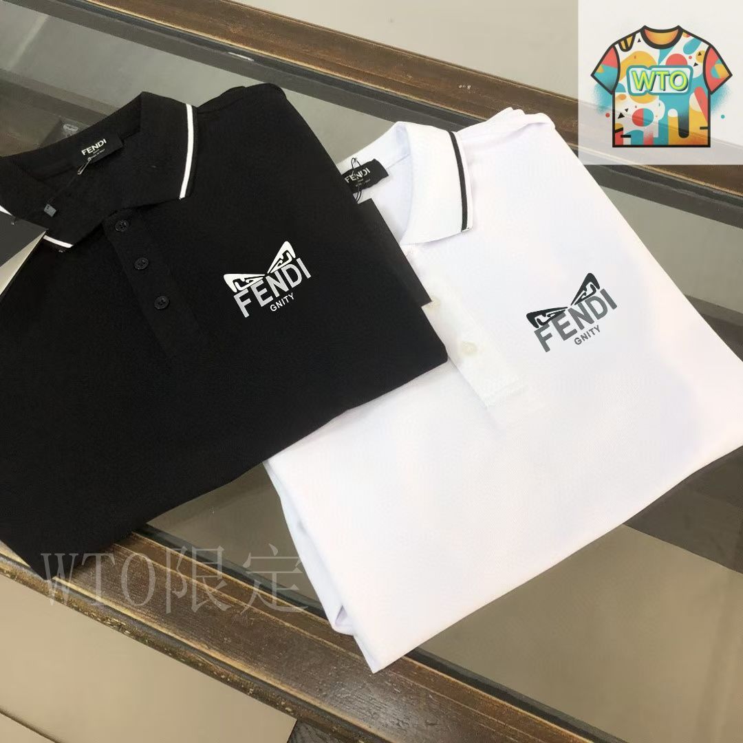 FENDI　フェンディ　ロゴ　立体　Tシャツ　半袖　ポロシャツ　さらっと　春夏に FENDI フェンディ ロゴ 立体 Tシャツ 半袖 ポロシャツ さらっと