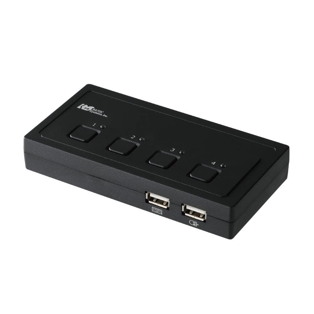 ラトックシステム VGAパソコン切替器 4台用 RS-430UA 黒