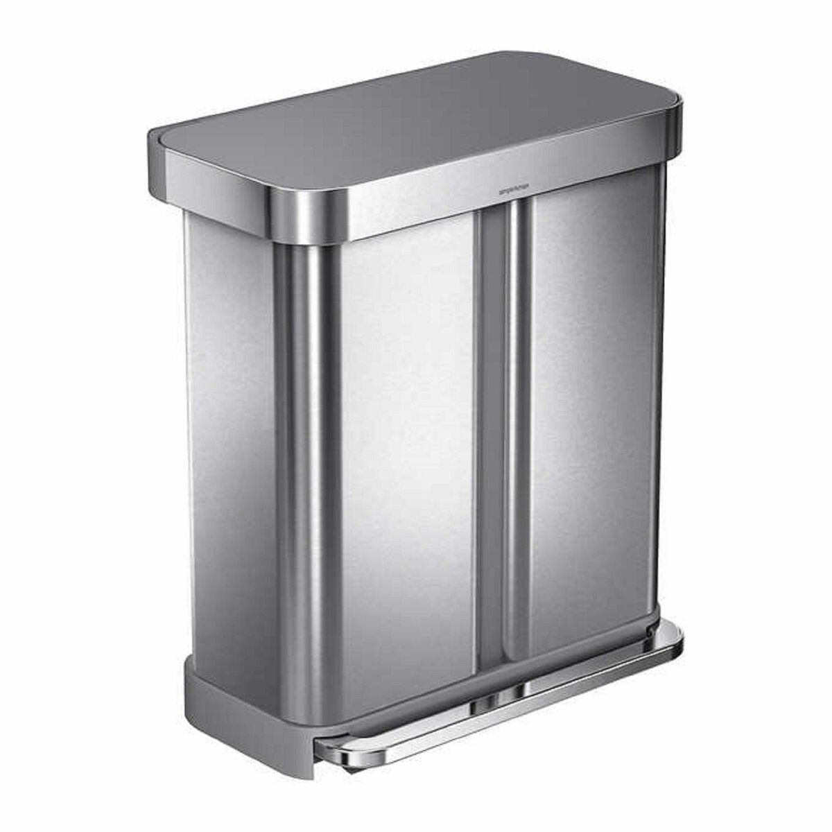 コストコ直仕入!simplehuman シンプルヒューマン 58L レクタンギュラーステップダストボックス ct1716666 SS