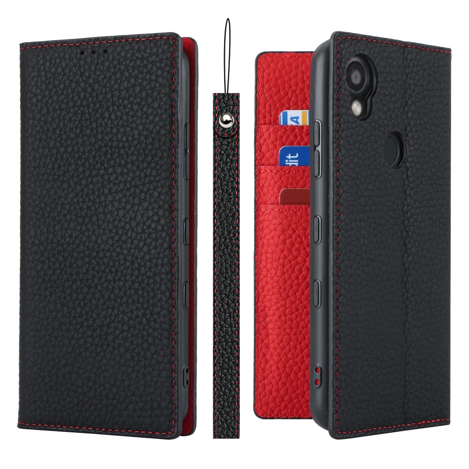 【新着商品】ディグノ 京セラ スマホケース 手作り柔らかい SX3 SX3 SX3 KYG02 KYG02 KYG02 内蔵マグネット 携帯カバー スタンド機能 カード収納 ストラップ付 ii bx digno ヘッドフォンケーブル digno 財