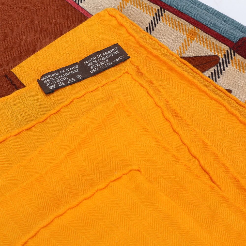 新品同様 エルメス タグ付 カレ ジェアン 140 Camails カマイユ  