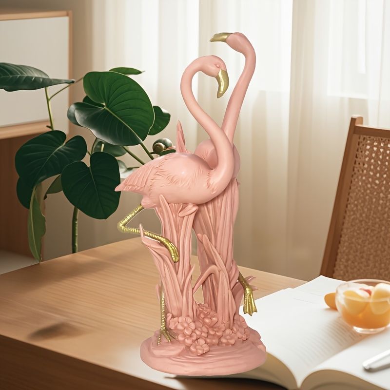 置物 オブジェ ガーデンオーナメント 2匹のフラミンゴ ふらみんご 屋外 屋内 室内 インテリア 玄関 リビング ダイニング 装飾 庭 ガーデニング 装飾 ガーデン 可愛い ギフト インテリア用品 贈り物 雑貨