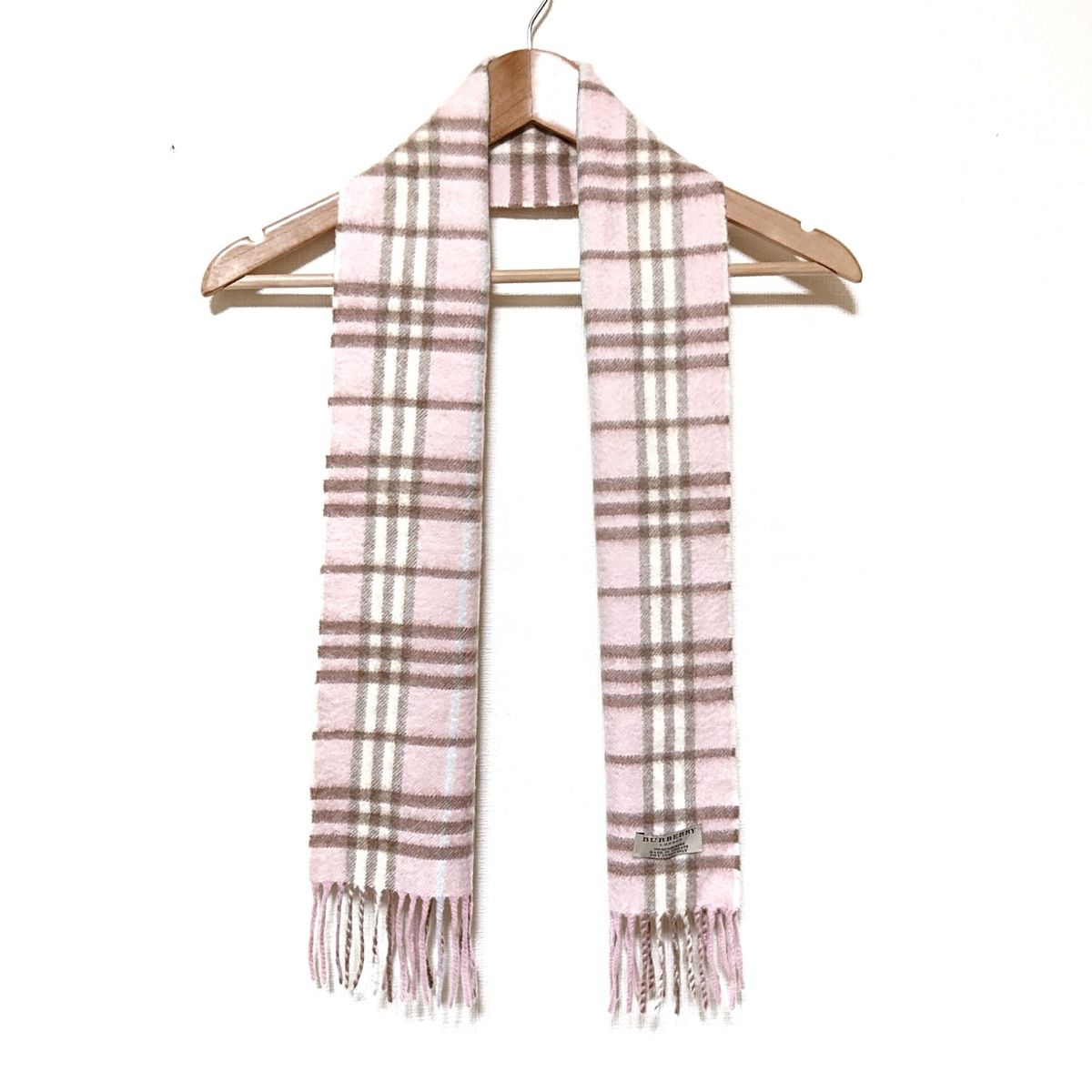 Burberry LONDON(バーバリーロンドン) マフラー - ライトピンク×ダーク  
