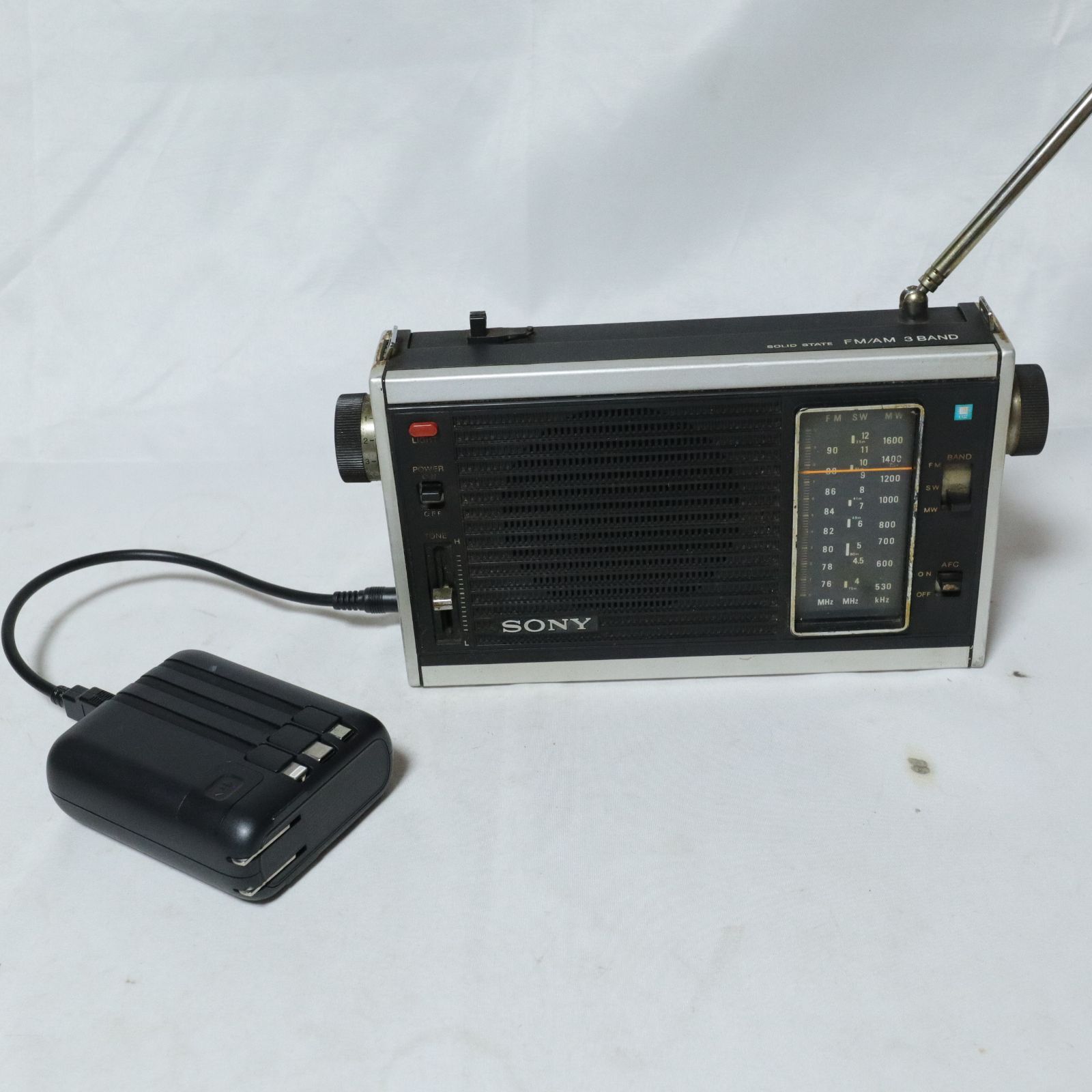 受信確認済/現状渡し/USB対応電源ケーブル付】SONY/ソニー ICF