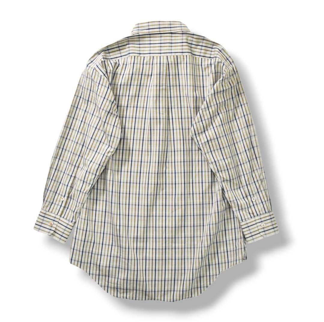 希少美品【Burberrys】長袖シャツ 13号 ビンテージ 総柄 金ボタン 美品】 90s ヴィンテージ 日本製 バーバリー Burberry 長袖