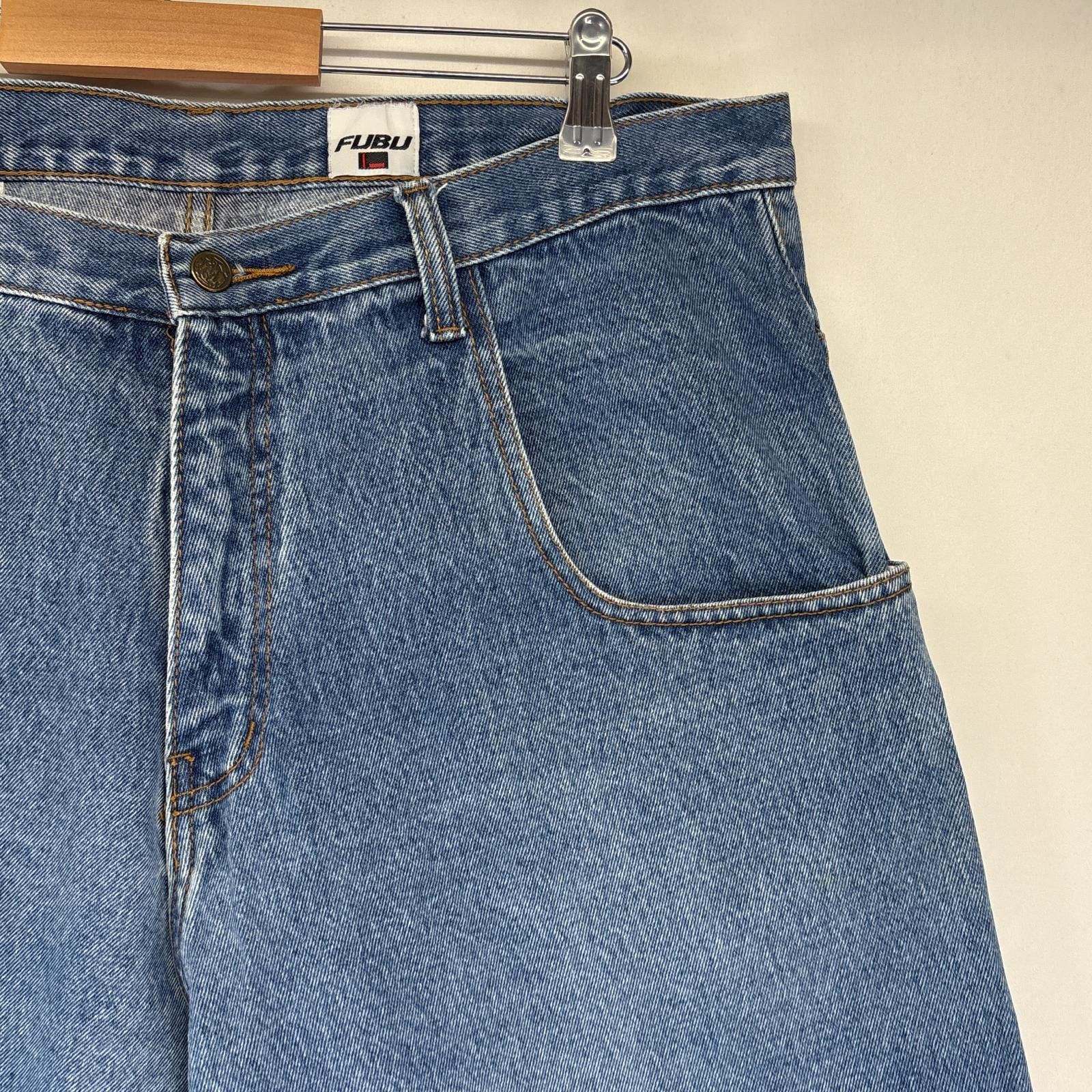 古着 フブ FUBU ショートパンツ デニム ペインターパンツ 大きいサイズ
