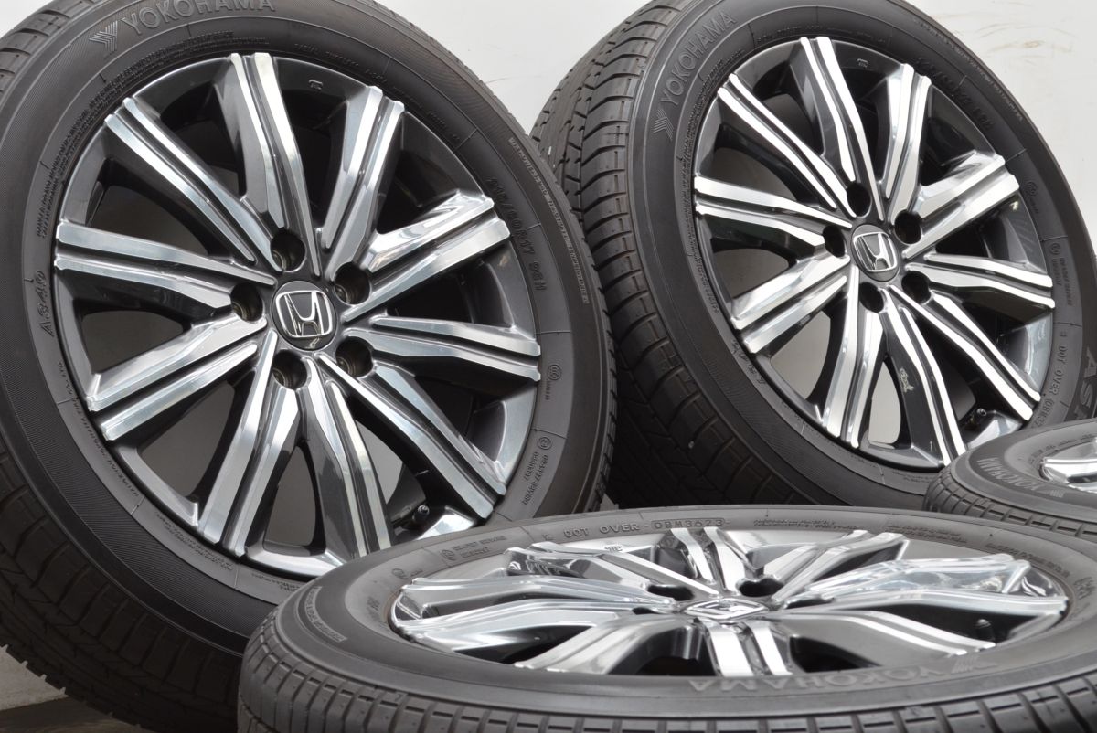 美品 バリ溝】ホンダ オデッセイ 純正 17in 7J +55 PCD114.3 ヨコハマ
