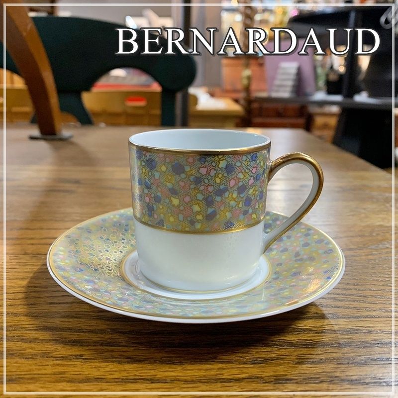 ベルナルドリモージュ デミタスカップ＆ソーサー BERNARDAUD LIMOGES 金彩 アールデコ オシャレ フランス  モザイク【RU0404-3】 - メルカリ