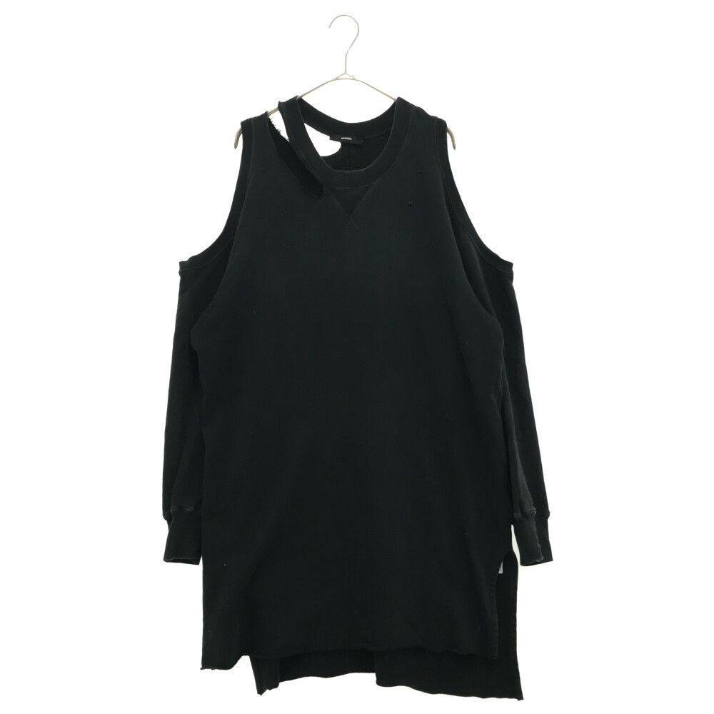 DIESEL (ディーゼル) ダメージ加工 オフショルダースウェット 