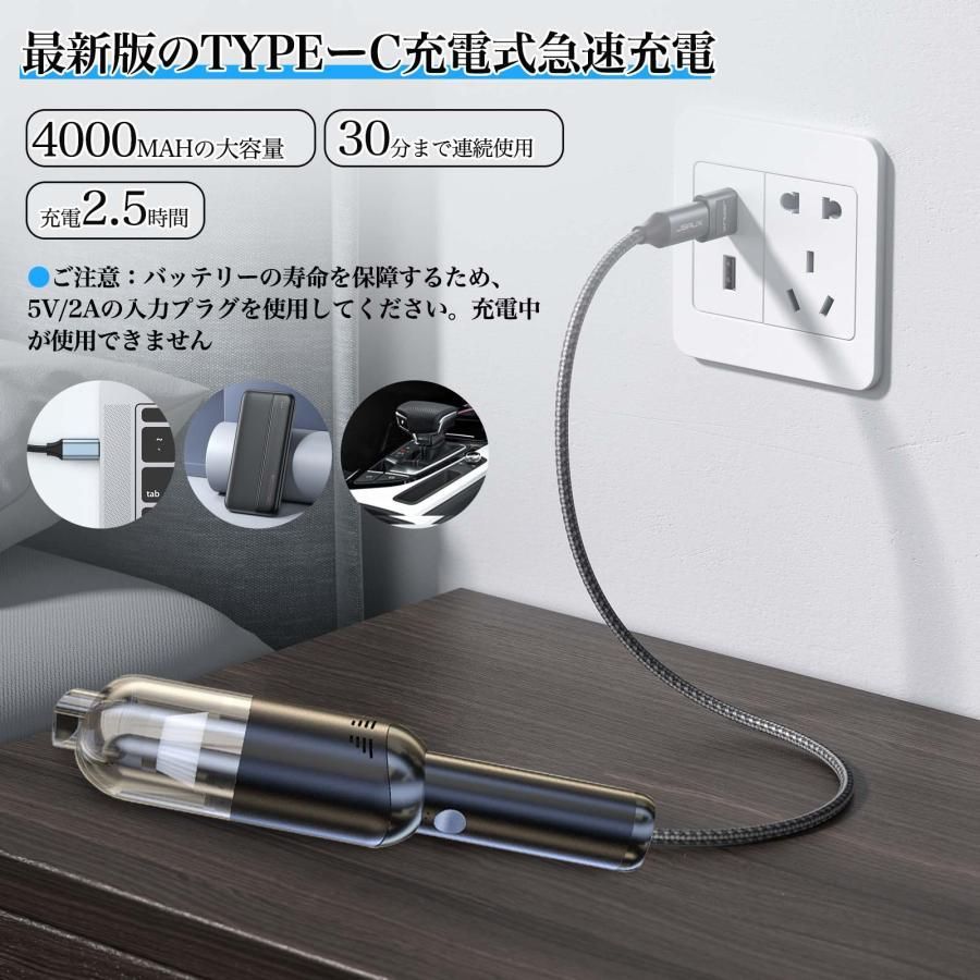 最新モデル 18000PA強力吸引ハンディクリーナー