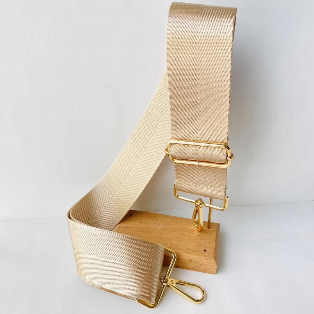 ショルダーストラップ 単品（ベージュ/無地）5cm幅広 ナイロン