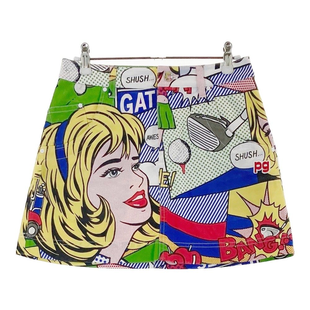 サイズ：0 PEARLY GATES パーリーゲイツ  スカート アメコミ柄 レッド系 [240001161140] ゴルフウェア レディース ストスト