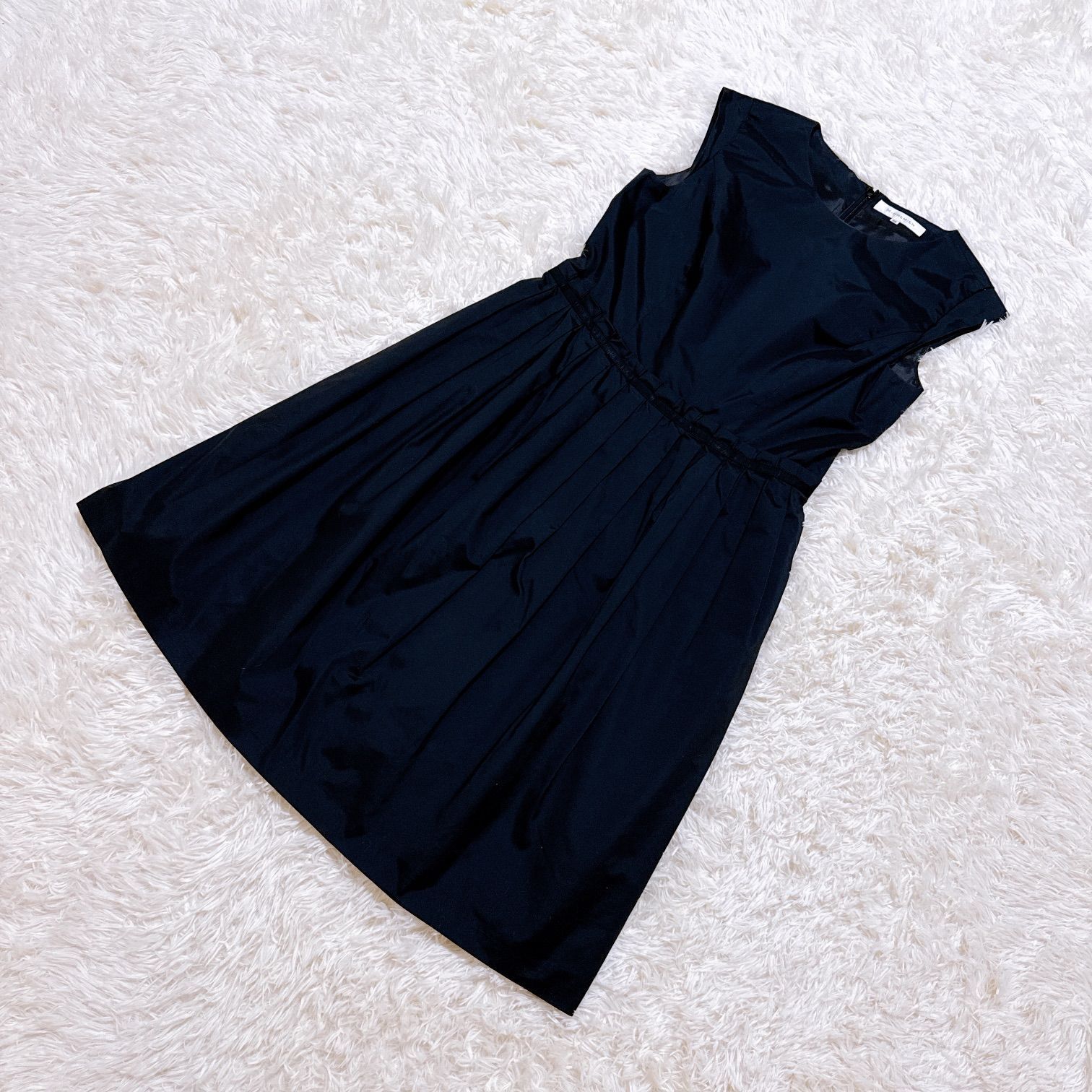 M-PREMIER エムプルミエ ワンピース ひざ丈 ノースリーブ フレア