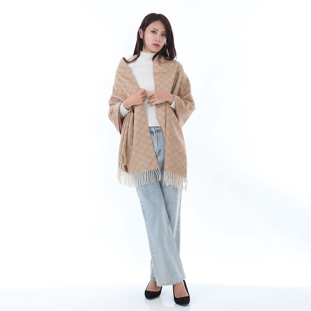 新品 MAX MARA マックスマーラ 2524546352600 001 Logo Camel Scarf 