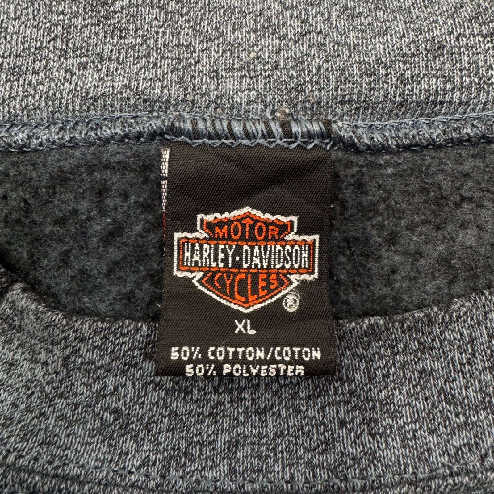 XL HARLEY-DAVIDSON Logo Embroidery Sweatshirt USA製 ハーレー