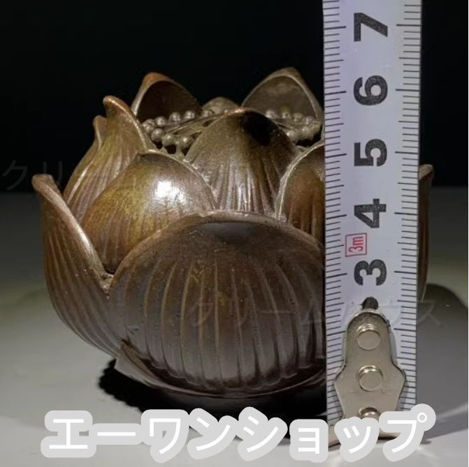 古美術 銅製 蓮花香炉 置物 大明宣徳 蓮子登科 香炉 現代工芸品