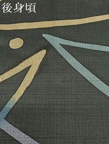 平和屋着物○極上 本場染大島紬 訪問着 幾何学文様 正絹 逸品