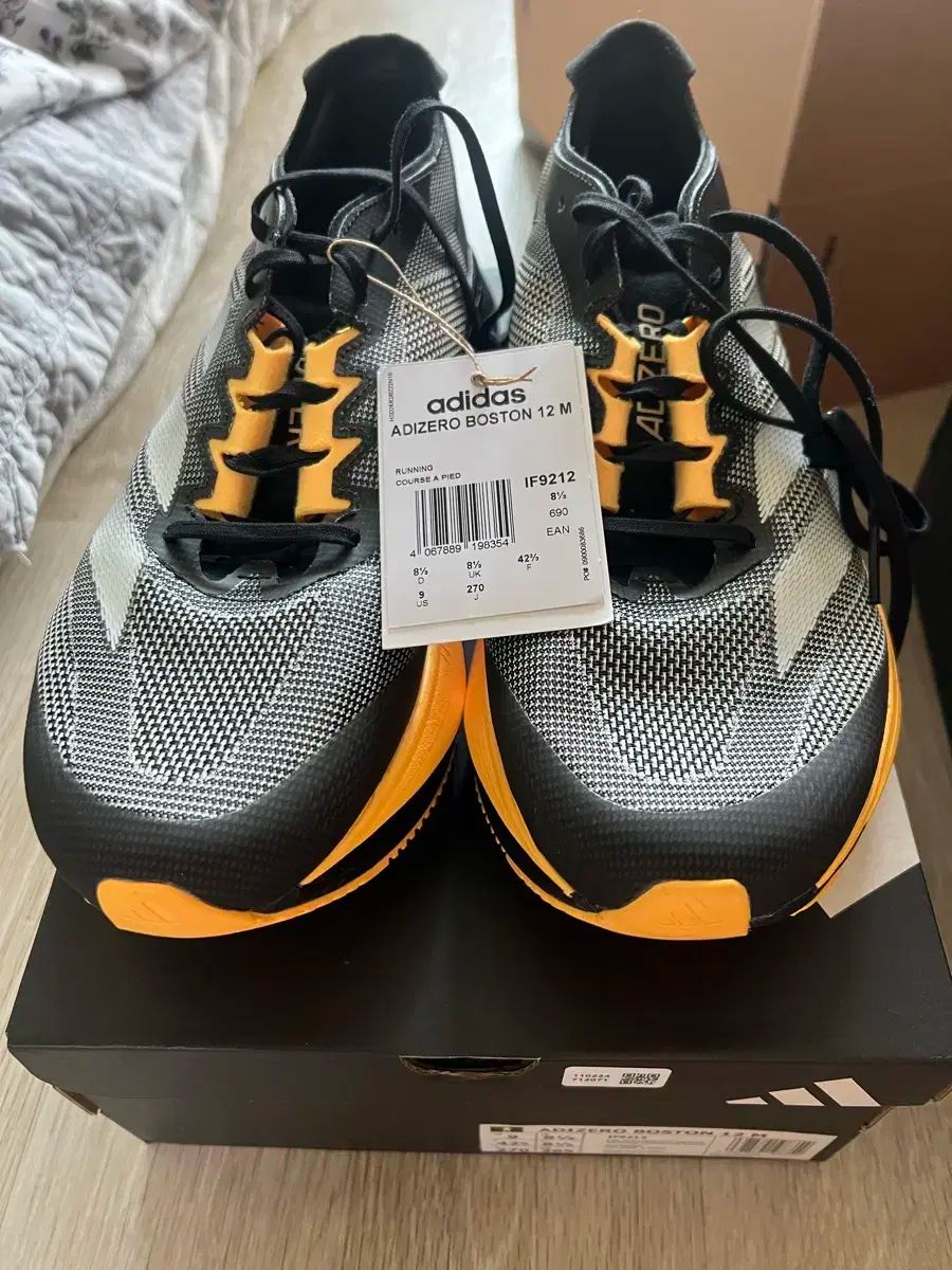 adidas アディダス アディゼロ ボストン 12 コア 黒 ゼロ メタリック 270 サイズ