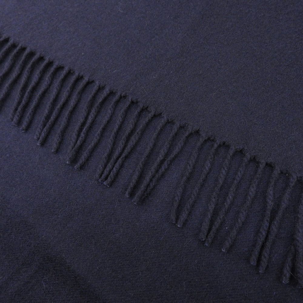 新品・未使用品　Loro Piana 100%カシミヤマフラー 青 ロロピアーナLoro Pianaカシミア100％ニットマフラー 濃紺 (Loro