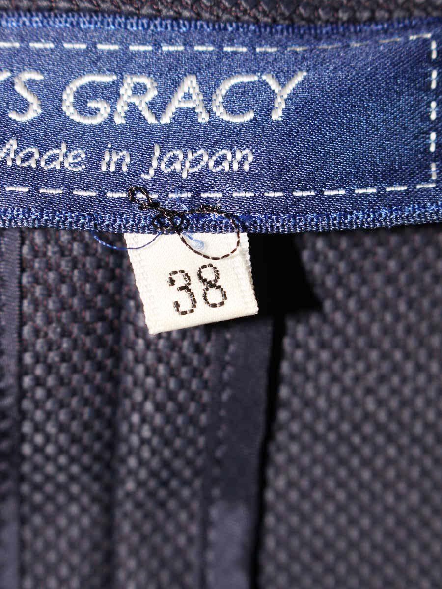 エムズグレイシー 914103 ジャケット 38 ネイビー カメリア Wジップ