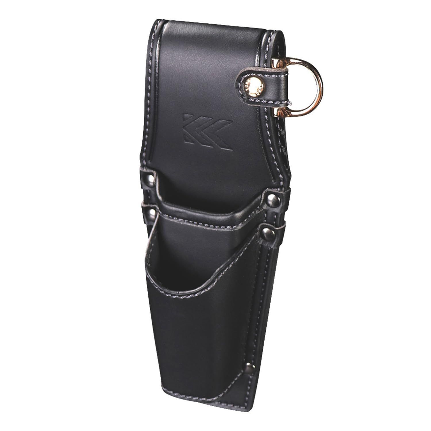 フジ矢 ニッパ 電ドラホルダー 黒金 LIGHT PU LEATHER SERIES AH-32BG