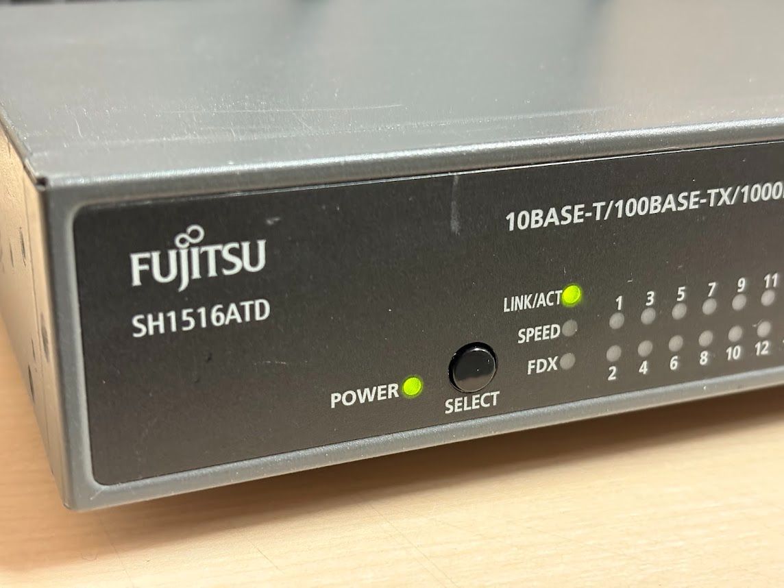 FUJITSU SH1516ATD 全ポートギガビットイーサ対応スイッチングハブ