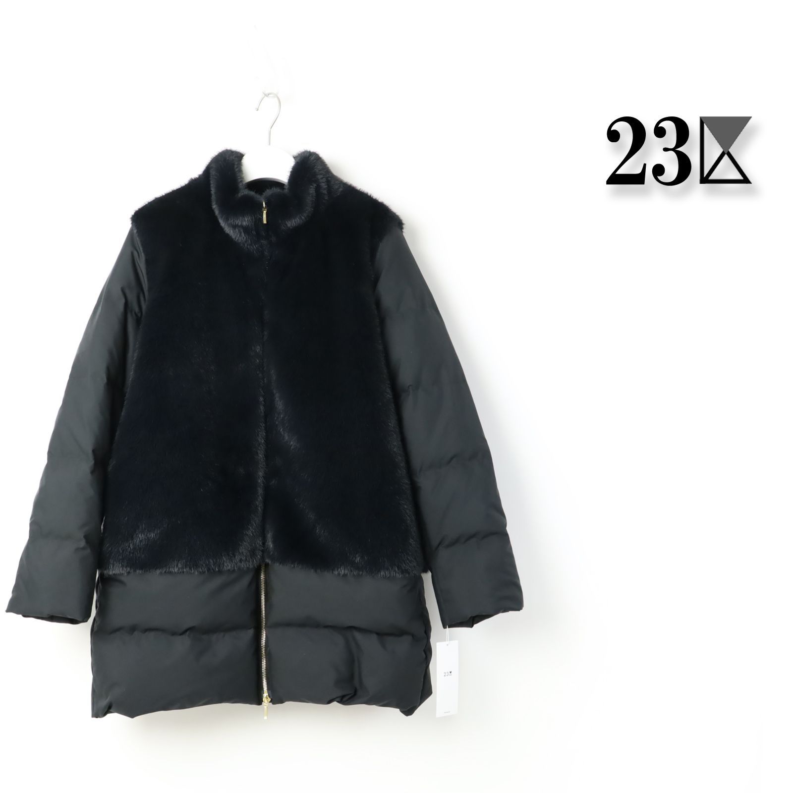 新品 23区 ECOPEL エコファーコンビ ダウンコート 【杏さん着用/Oggi1 