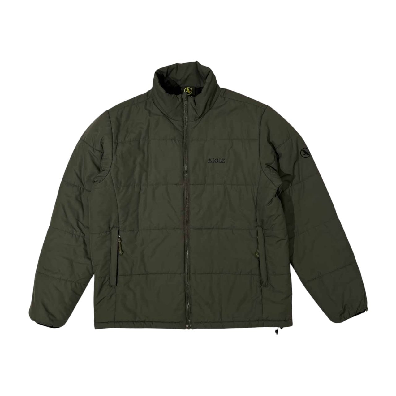 AIGLE エーグル ジップアップ 中綿 ジャケット L /グリーングレー系/メンズ/アウトドア
