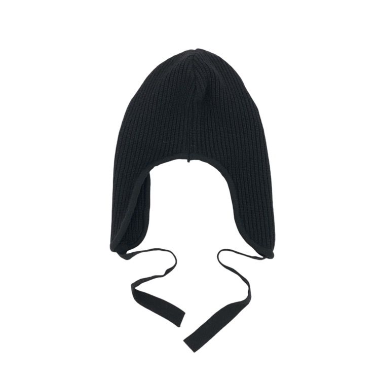 未使用品 FUMIE=TANAKA フミエタナカ ear cover knit cap イヤーカバーニットキャップ 帽子 ブラック F F22A-75  - メルカリ