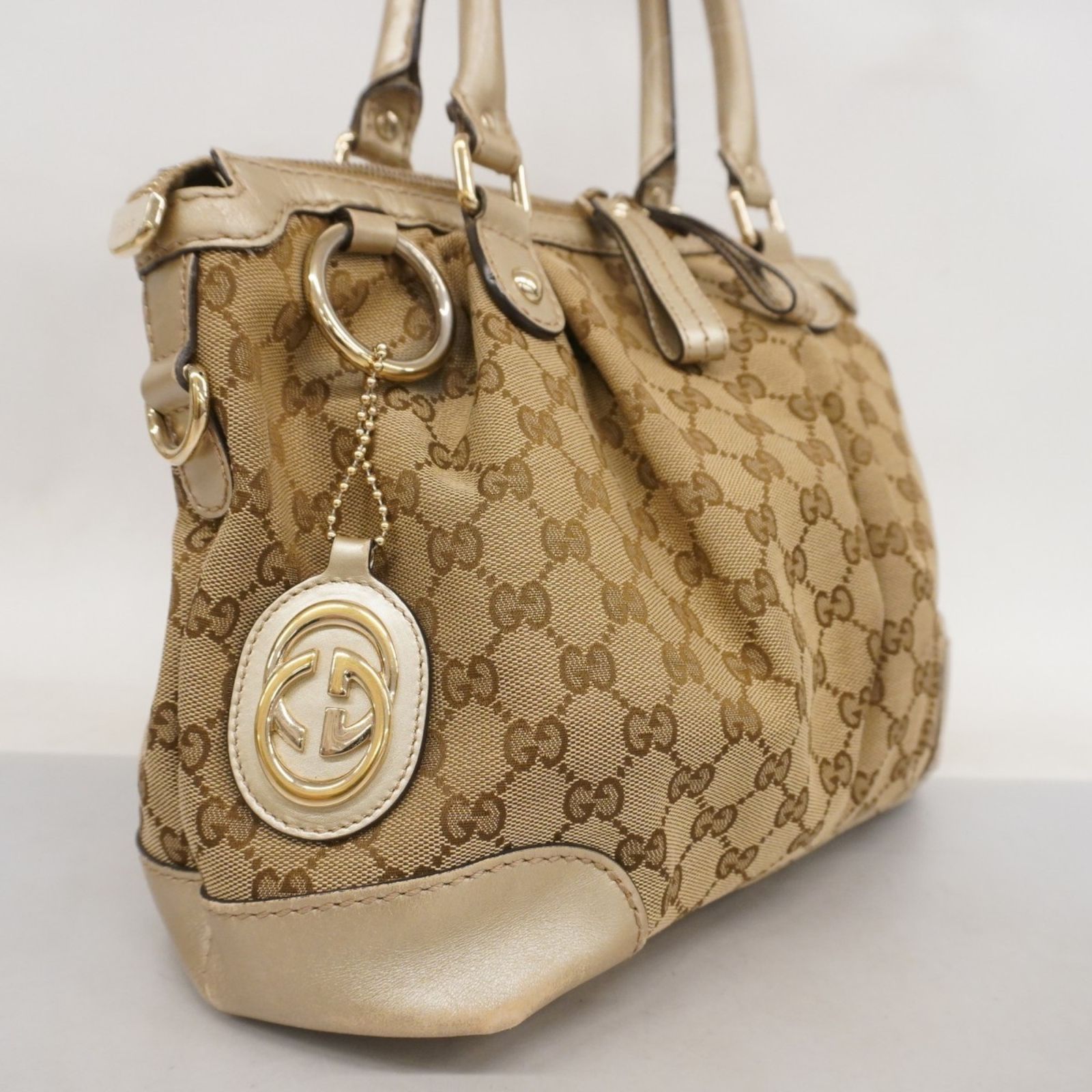 グッチ Gucci グッチ トートバッグ GGキャンバス スーキー 247902 キャンバス ブラウン ベージュ シャンパンレディース