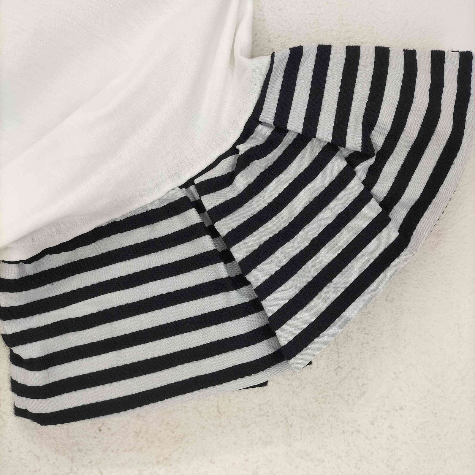 BORDERS at BALCONY/RUFFLED TEE/半袖ブラウス/36/コットン/BLK// ボーダーズアットバルコニー borders at balcony RUFFLED TEE