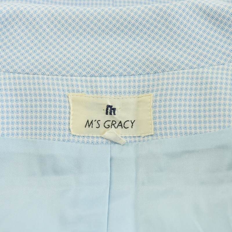 エムズグレイシー M'S GRACY ジャケット シングル 総柄 ロール
