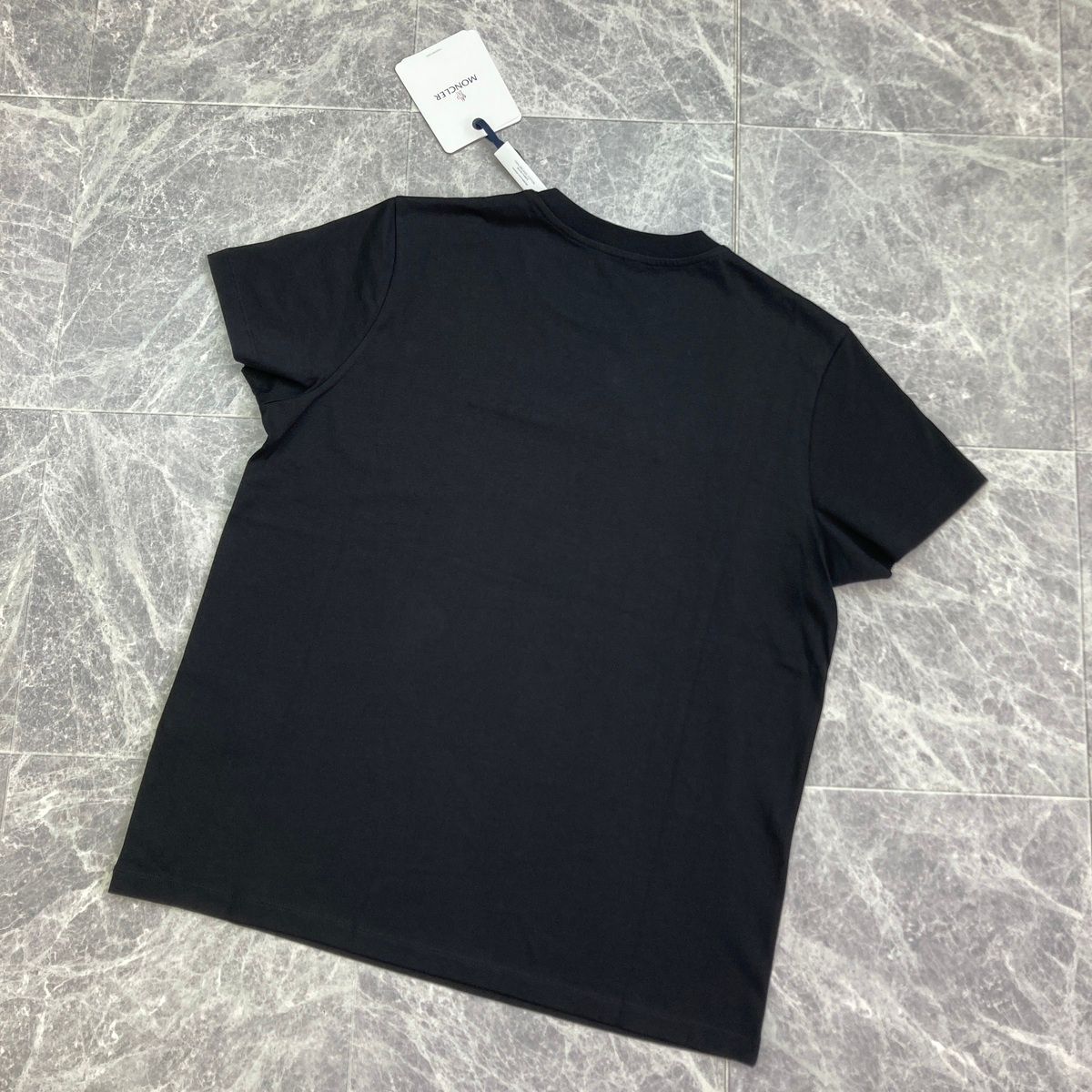 MONCLER モンクレール ロゴ刺繍 Tシャツ 半袖Ｔシャツ 8C000 08 89AUO レディース コットン ブラック 【中古】 モンクレール MONCLER レディース ロゴ刺繍 Tシャツ 8C000 08 89AUO