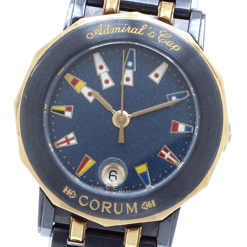 コルム CORUM 39.130.31 アドミラルズカップ ガンブルー クォーツ レディース_906673