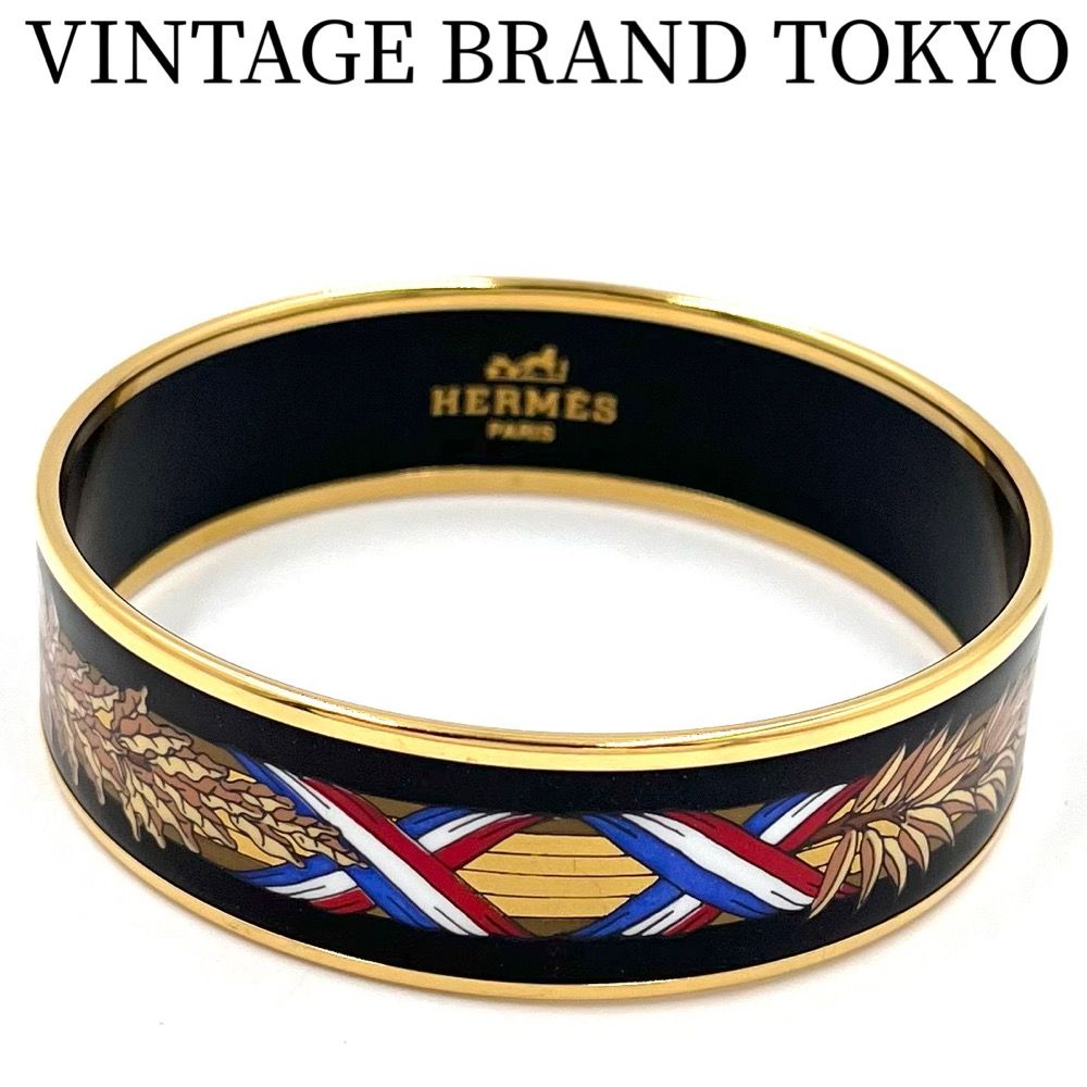 エルメス HERMES バングル ブレスレット エマイユ メタル/エナメル ゴールド/マルチカラー レディース 送料無料 e57093a