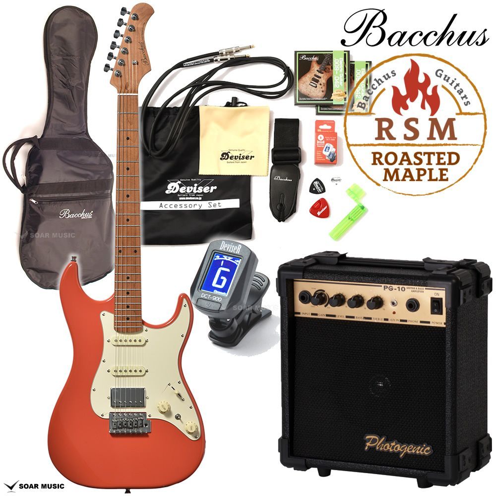 Bacchus フェスタレッドストラトタイプ 【公式通販】