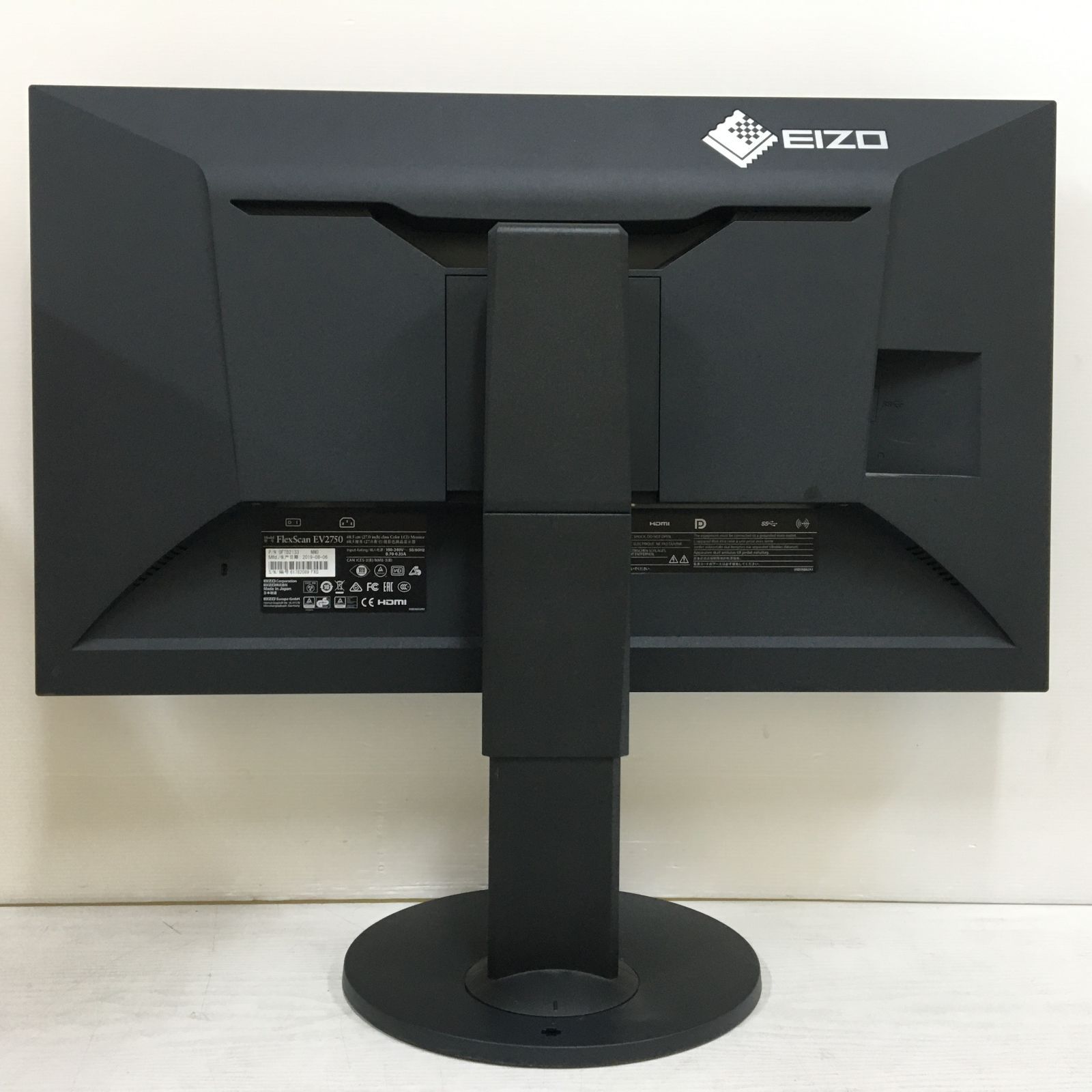 ☆【良品】EIZO FlexScan EV2750-BK ワイド液晶モニター 27インチ WQHD（2560x1440）DVIx1/HDMIx1/Displayportx1  動作品 - メルカリ