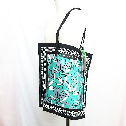 未使用タグ付き MARNI マルニフラワーカフェ限定 バンダナトート 