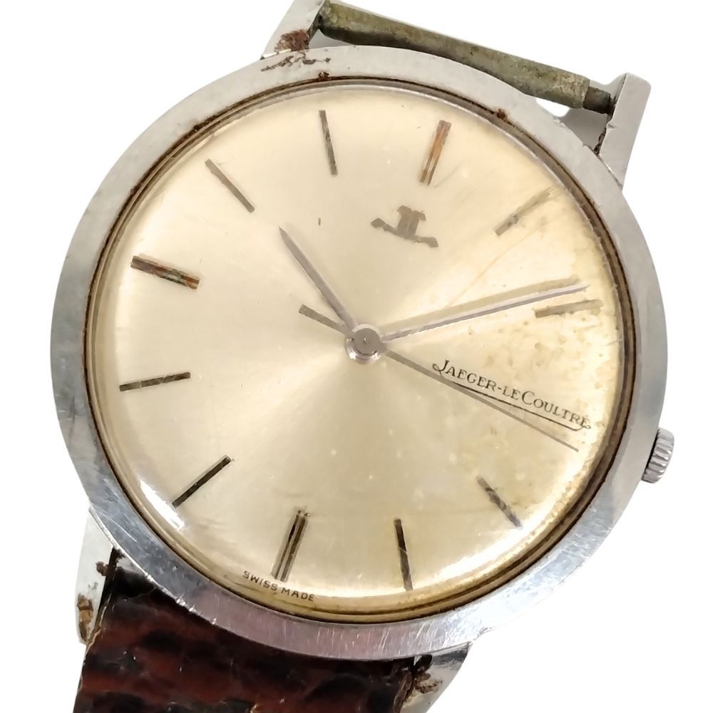 JAEGER-LECOULTRE ジャガー ルクルト 3針 手巻き メンズ 革ベルトジャンク品 腕時計 | C471