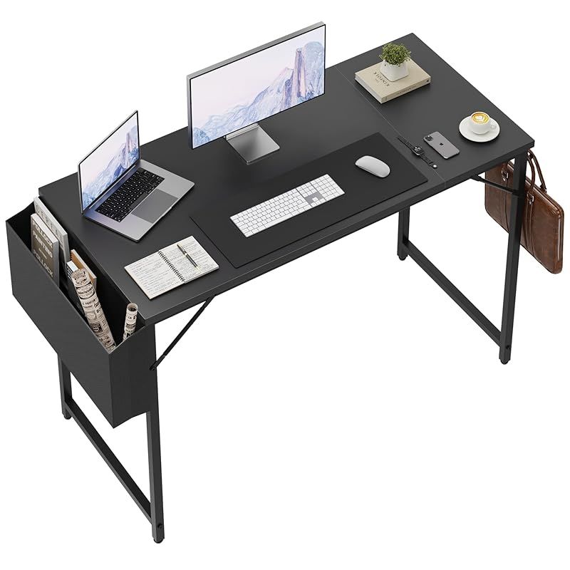 Alebert デスク 机 pcデスク 幅120cm 「メーカー一年」パソコンデスク ゲーミングデスク 勉強机 ?子 テーブル 作業机 在宅ワークデスク コンパクトデスク 収納袋付き 頑丈 安定 組立簡単 一人暮