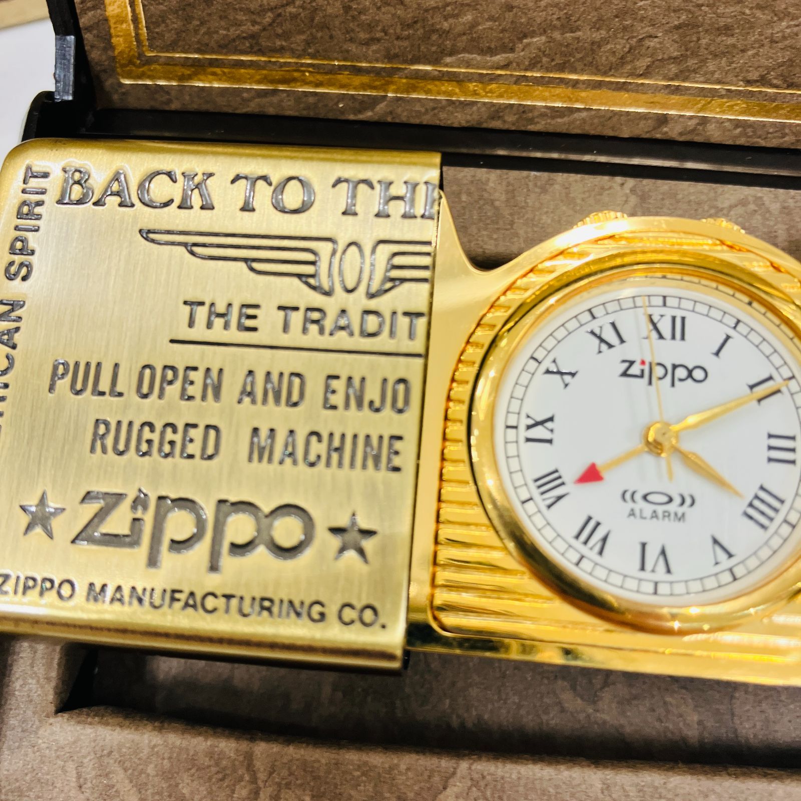 A【未使用】ZIPPO TIME TANK POCKET CLOCK ジッポー タイムタンク 