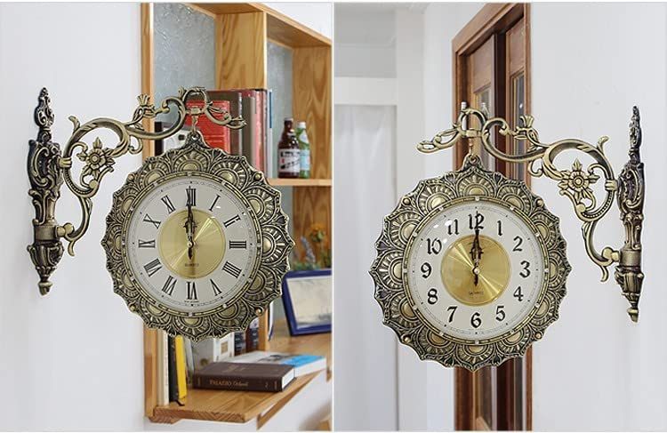 両面電波時計 掛け時計3000 ショップ 両面時計おしゃれ アンティーク