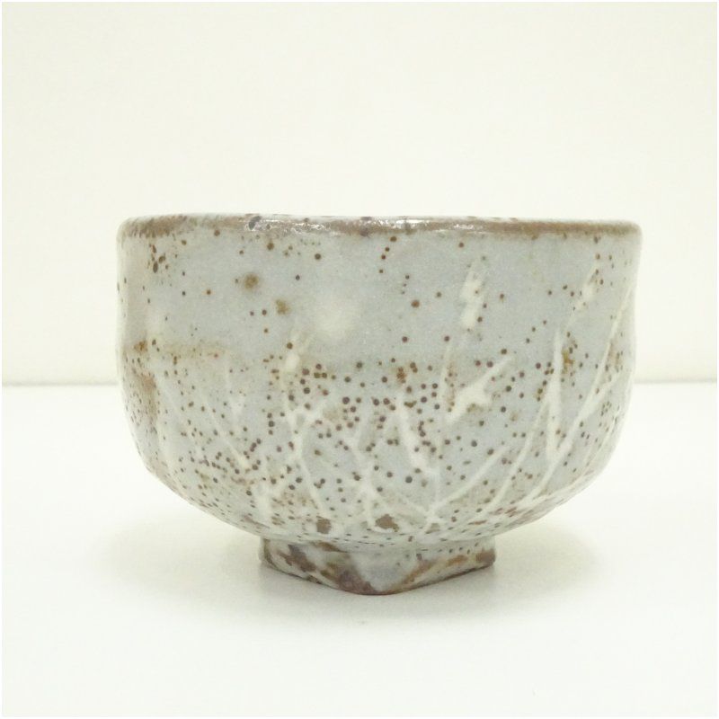 廣行造 鼠志野茶碗（共箱） 茶道 抹茶 おしゃれ 抹茶茶碗 抹茶碗 和
