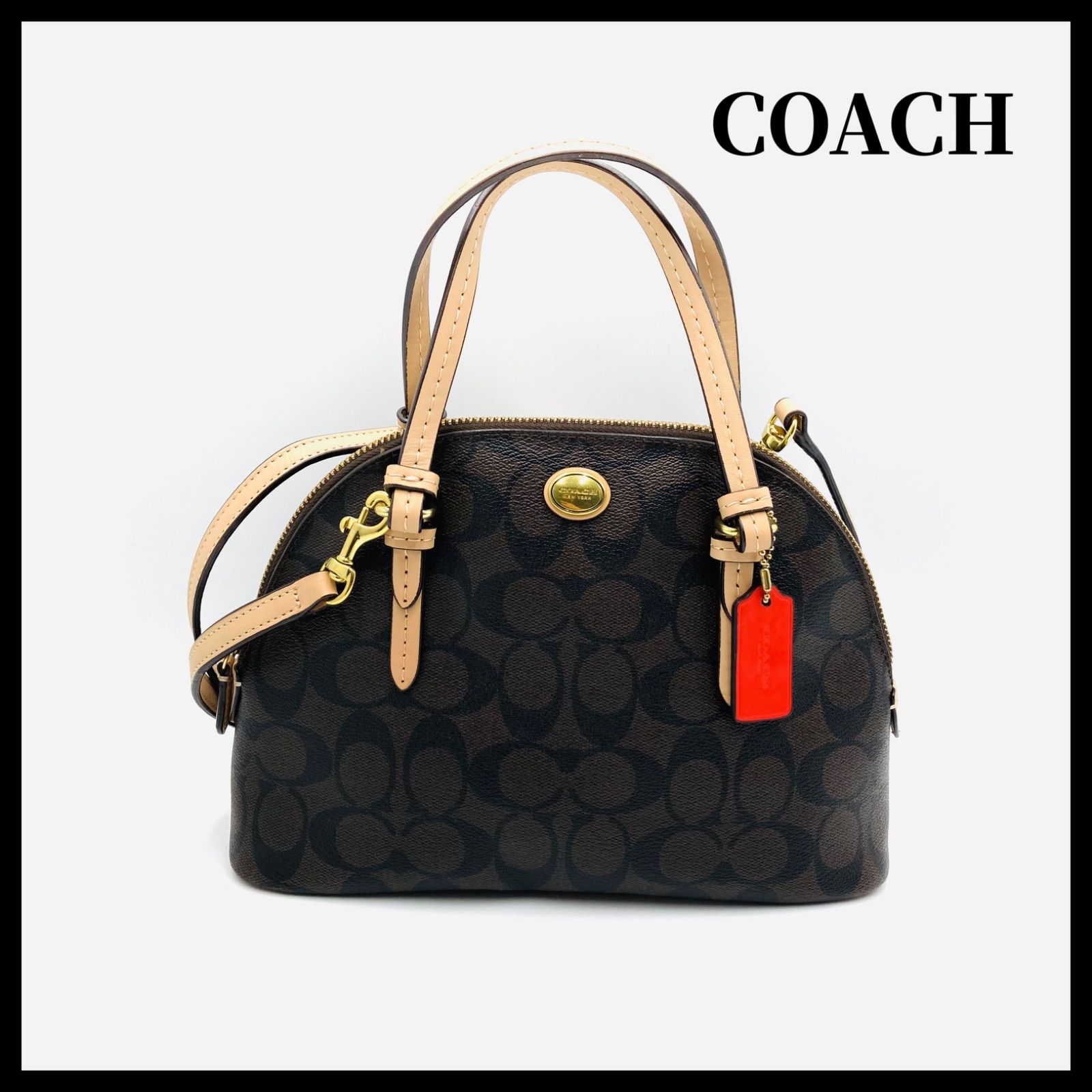 写真に写るものがすべてですコーチ F32584 シグネチャー    COACHコーチショルダーバック 美品