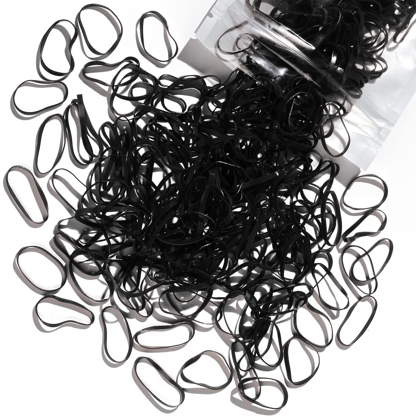 ヘアゴム 子供 髪ゴム 黒 KEYAN 300本 子供用ヘアゴム 使い捨て  